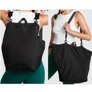 PINK ♡ convertible backpack tote bag black school work campus victorias secret